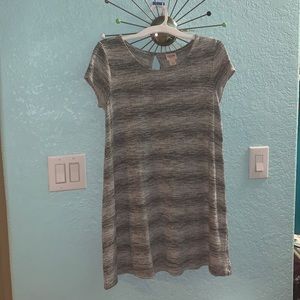 light grey/black striped mossimo tshirt dress